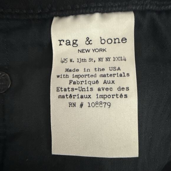 Rag & Bone Jeans Mens Size 38 Black Standard Issue Fit 3 Classic Straight Leg - Picture 12 of 14